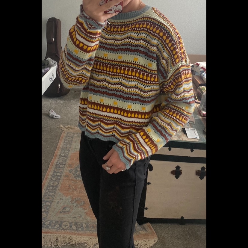 Patterned Breathable Sweater
